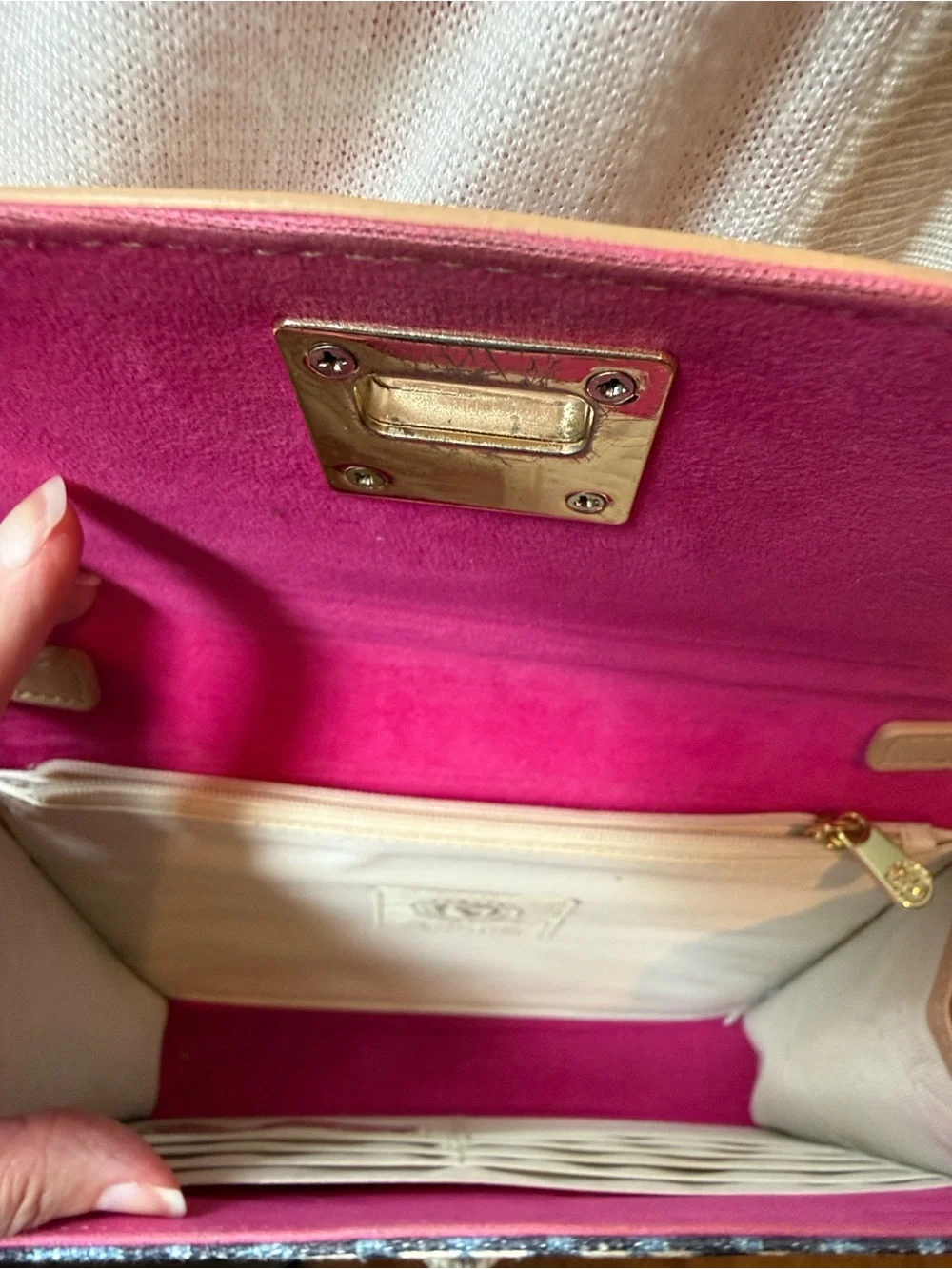 Spartina 449 Blush Pink Floral Linen/canvas fabric Crossbody